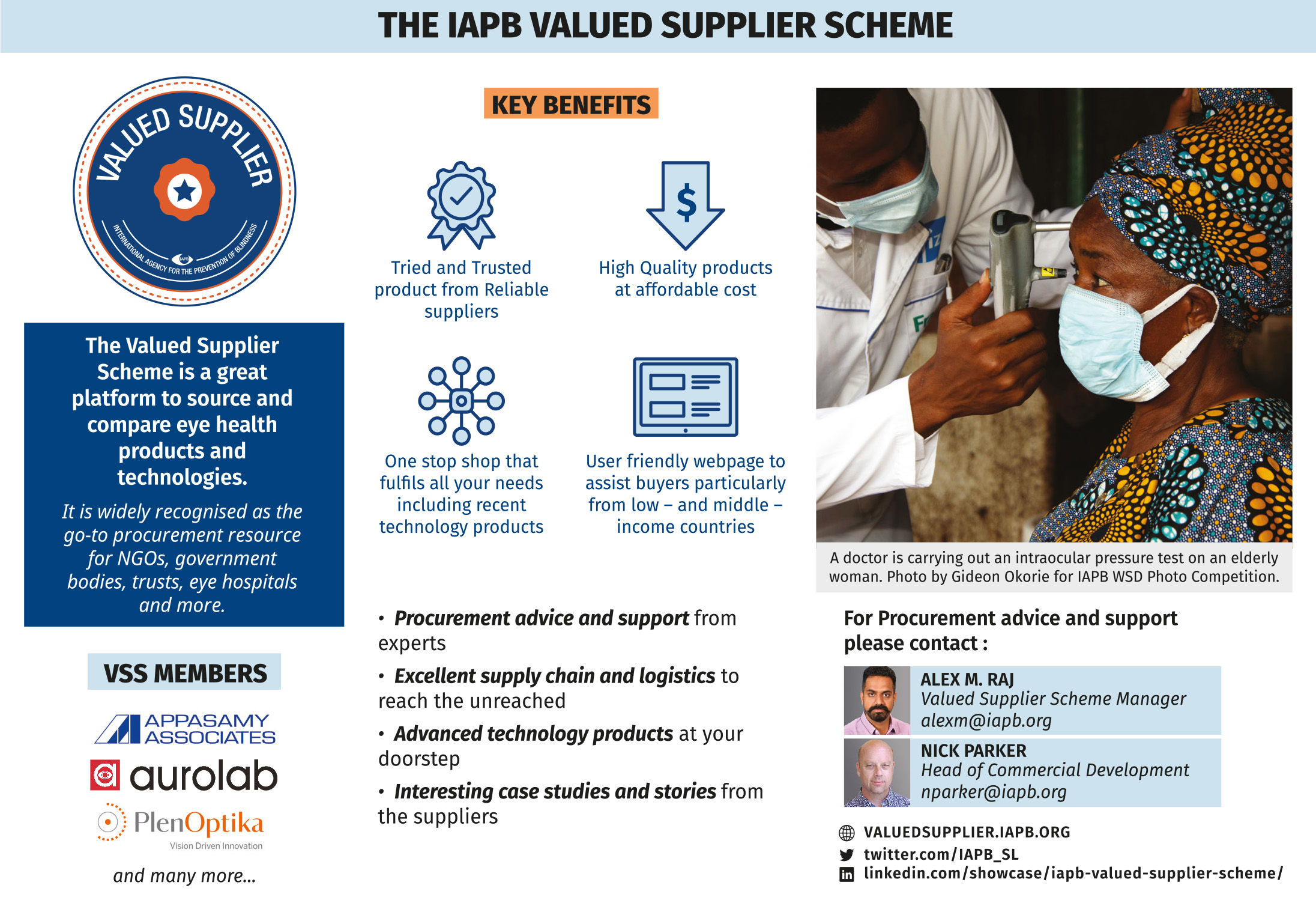 An advert for the IAPB valued supplier scheme listing the suppliers involved and the key benefits of the scheme